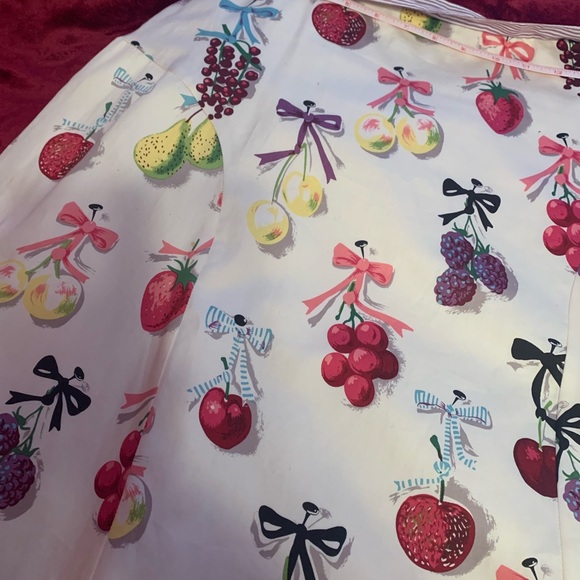 Anthropology Elevenses fruit pattern skirt - Picture 6 of 7